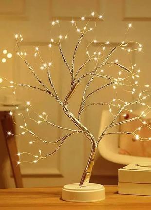 Ночной светильник дерево RESTEQ, декоративный ночник 108 свето...