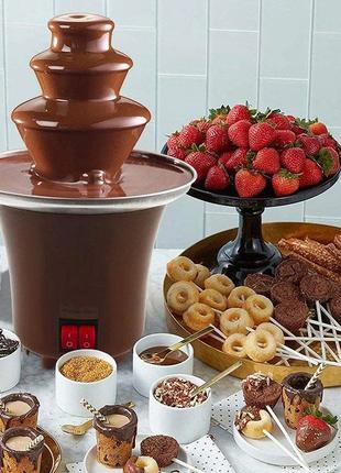 Шоколадный фонтан для фондю Chocolate Fountain, фондюшница. Фо...