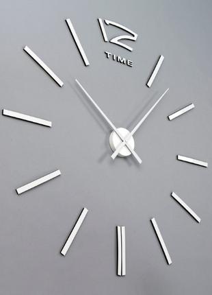 Настенные часы Diy Clock ZH003 серебряного цвета, большие. Нас...