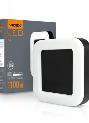 LED светильник ART IP65 квадрат VIDEX 15W 5000K Black