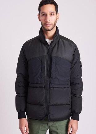 Stone island modified panama nylon mix down jacket