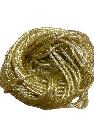 Кембрик для рыбалки золото с блестками d 1,5*2,5 мм (уп.10шт/1м)