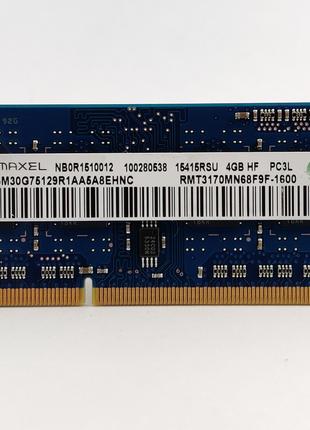Оперативная память для ноутбука SODIMM Ramaxel DDR3L 4Gb 1600M...
