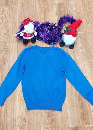 Шикарный стильный коттоновый свитер на мальчиках 6-7 р