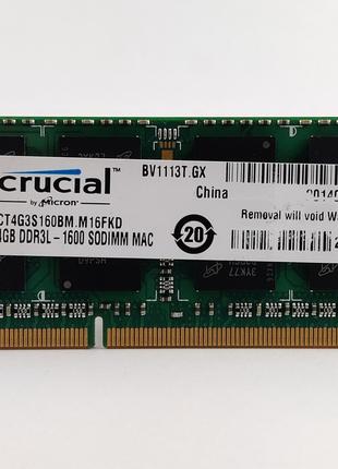 Оперативная память для ноутбука SODIMM Crucial DDR3L 4Gb 1600M...
