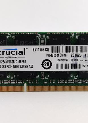 Оперативная память для ноутбука SODIMM Crucial DDR3L 4Gb 1600M...