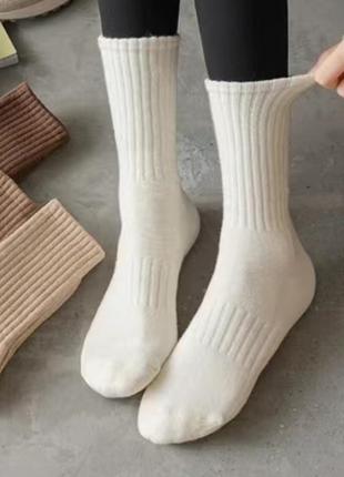 Шкарпетки 1 пара білі  теплі махрова підошва високі 35-40р
