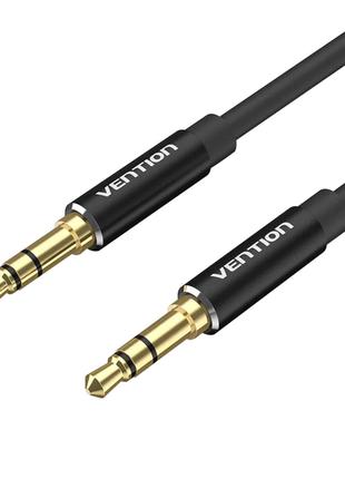 Кабель Vention 3.5mm Male to Male Audio Cable 1M Black Aluminu...