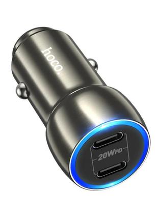 Автомобільний зарядний пристрій HOCO Z48 Tough 40W dual port(2...