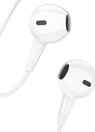 Навушники BOROFONE BM68 Kelly universal earphones with mic White