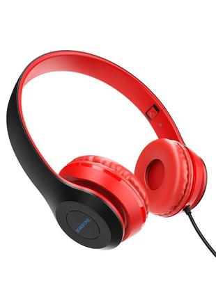 Навушники BOROFONE BO5 Star sound wired headphones Red