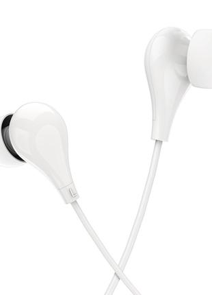 Навушники BOROFONE BM24 Milo universal earphones with mic White