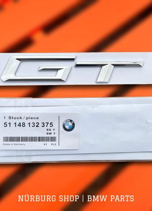 Шильд эмблема на крышку багажника BMW 3 5 серии GT F07 F34 хром