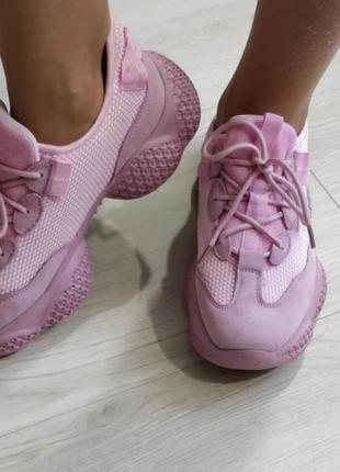 Стильні жіночі кросівки, рожеві, для прогулянок та пробіжок