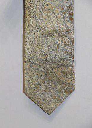 Новый золотистый галстук узор jeff banks silk
