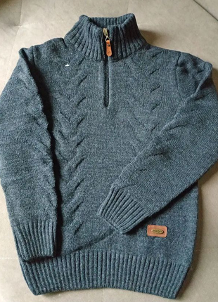 Детский теплый свитер для мальчика на 6-9 лет  7540мо