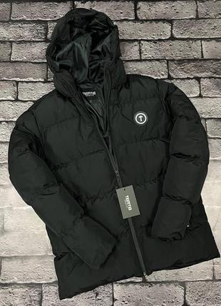 Теплая мужская куртка trapstar черного цвета