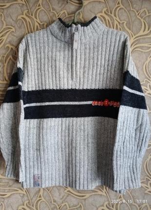 (246)отличная кофта/свитер here&there для мальчика 7/8 лет