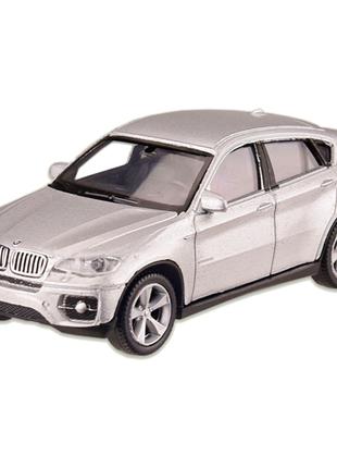 Машина металлическая BMW X6 "WELLY" 44016CW масштаб 1:43 (Сере...