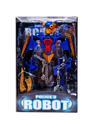 Детская игрушка Робот Police 3 2018-26 с оружием (Голубой)
