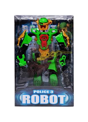 Детская игрушка Робот Police 3 2018-26 с оружием (Зеленый)