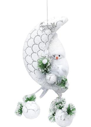 Новорічна прикраса "Сніговик із прикрасою" 116327, 25 x 32 см