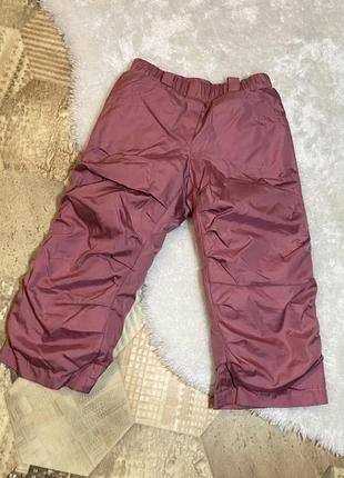 Баллоновые брюки для девочки утепленные зимние 1-2 года