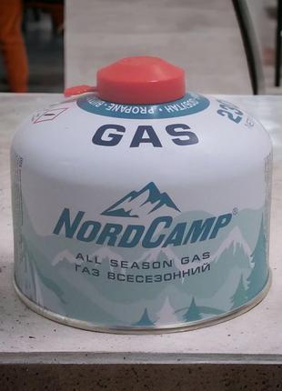 Газовый баллон резьбовой 230 грамм Nord Camp, баллон газовый т...
