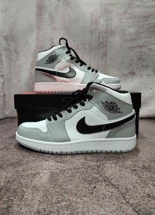 Чоловічі кросівки nike air jordan1 retro high white/grey R44