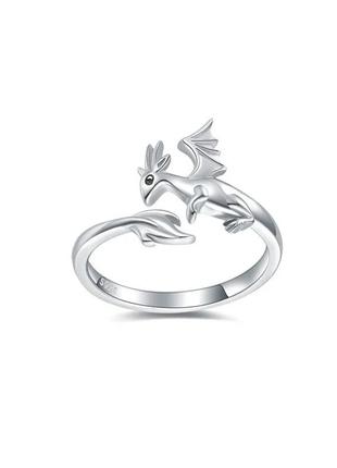 Символ 2024 срібло 925 проби каблучка з драконом перстень коле...