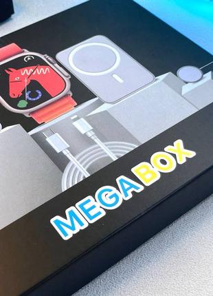 Сучасний набір MEGABOX 6в1 годинник навушники зарядка 6в1