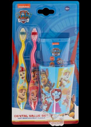Дитячий набір для чищення зубів: склянка, 2 зубні щітки, паста...