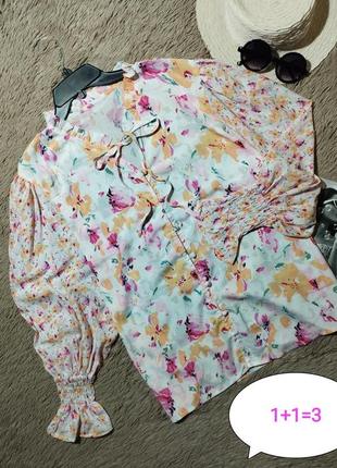 Шикарная блуза с объемными рукавами/блузка/рубашка