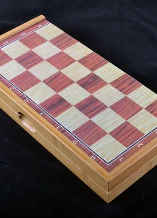 Ігровий набір 3в1 нарди шахи та шашки (39х39 см) Гранд Презент...