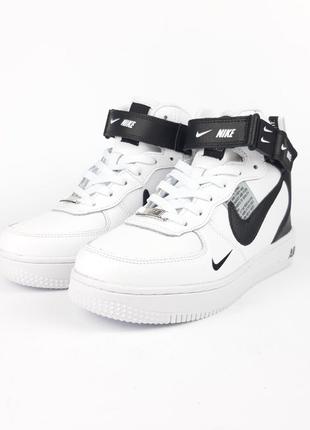 Оригінальні кросівки Nike Air Force 1 LV8 Зима білі з чорним