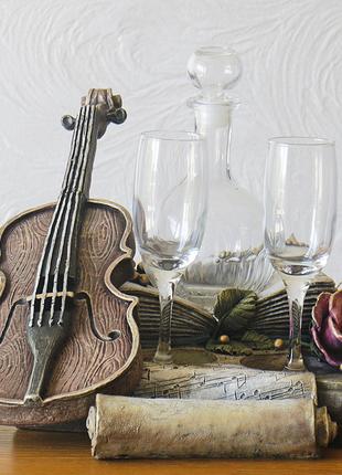 Штоф подарочный винный набор Скрипка 34 см Гранд Презент ШП412цв