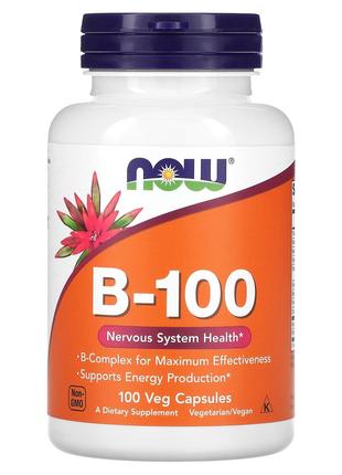 Витамины группы В Now Foods B-100 комплекс для здоровья нервно...
