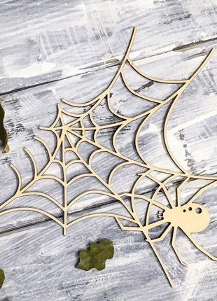 Панно фоторамка для Хэллоуина Паутина с пауком 300х310мм Код/А...