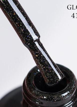 Гель-лак gloss 418 (чорний з мікроблиском), 11 мл
