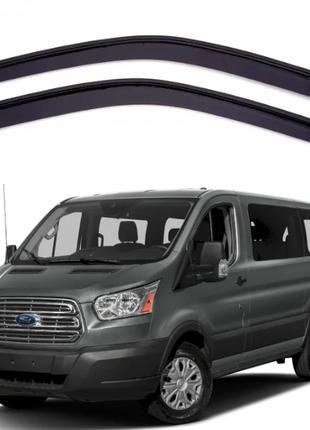 Дефлекторы окон ветровики для авто Ford Transit 2014-> (скотч)...