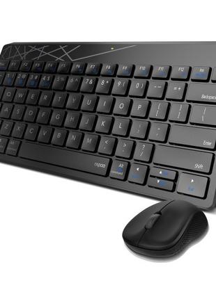 Клавіатура+миша комплект бездротовий Rapoo 8000M Wireless Black