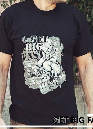 мужская футболка с принтом бодибилдинг пауэрлифтинг спорт