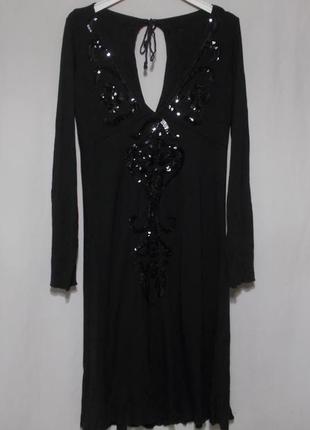 Вечернее платье с декольте черное трикотаж вискоза 'nolita de ...