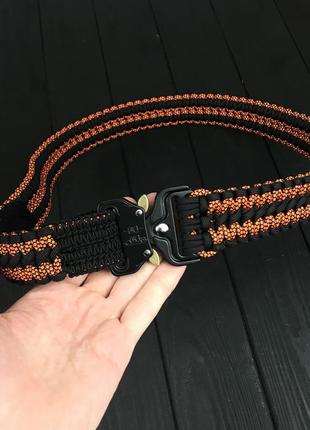 Ремень из паракорда double cobra (black/orange)