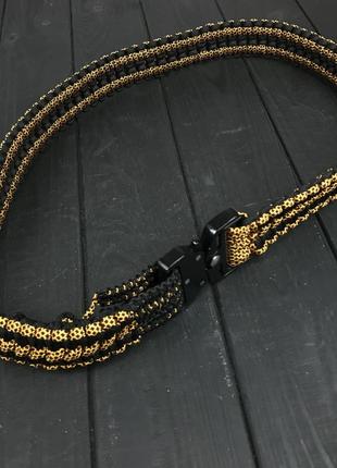 Ремень из паракорда double cobra (black/gold)