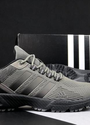 Adidas marathon кросівки чоловічі хакі текстиль низькі текстил...