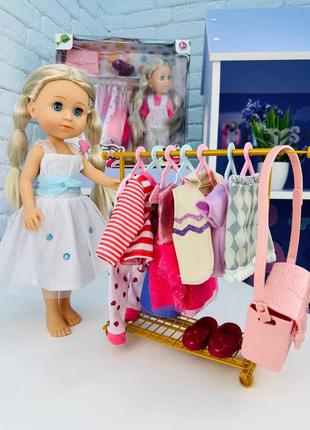 Кукла с гардеробом/ кукла для переодевания с одеждой