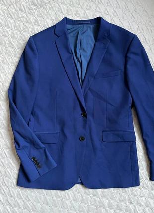 Классический синий оверсайз пиджак от burton menswear london