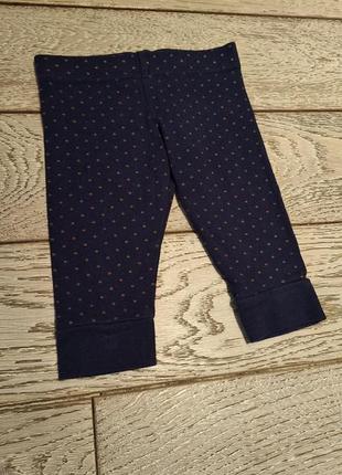 Сині трикотажні штанці/легінси для дівчинки 3-6 місяців f&f baby