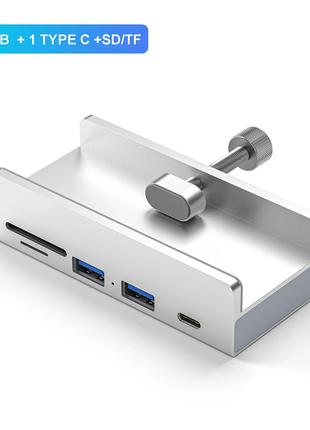 Концентратор Card Reader 5в1 с креплением к столу HUB USB 3.0 ...